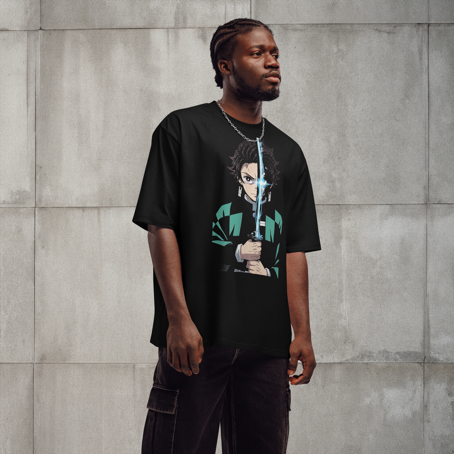 Anime Originals Oversized t-shirt - Demon Slayer Tanjiro