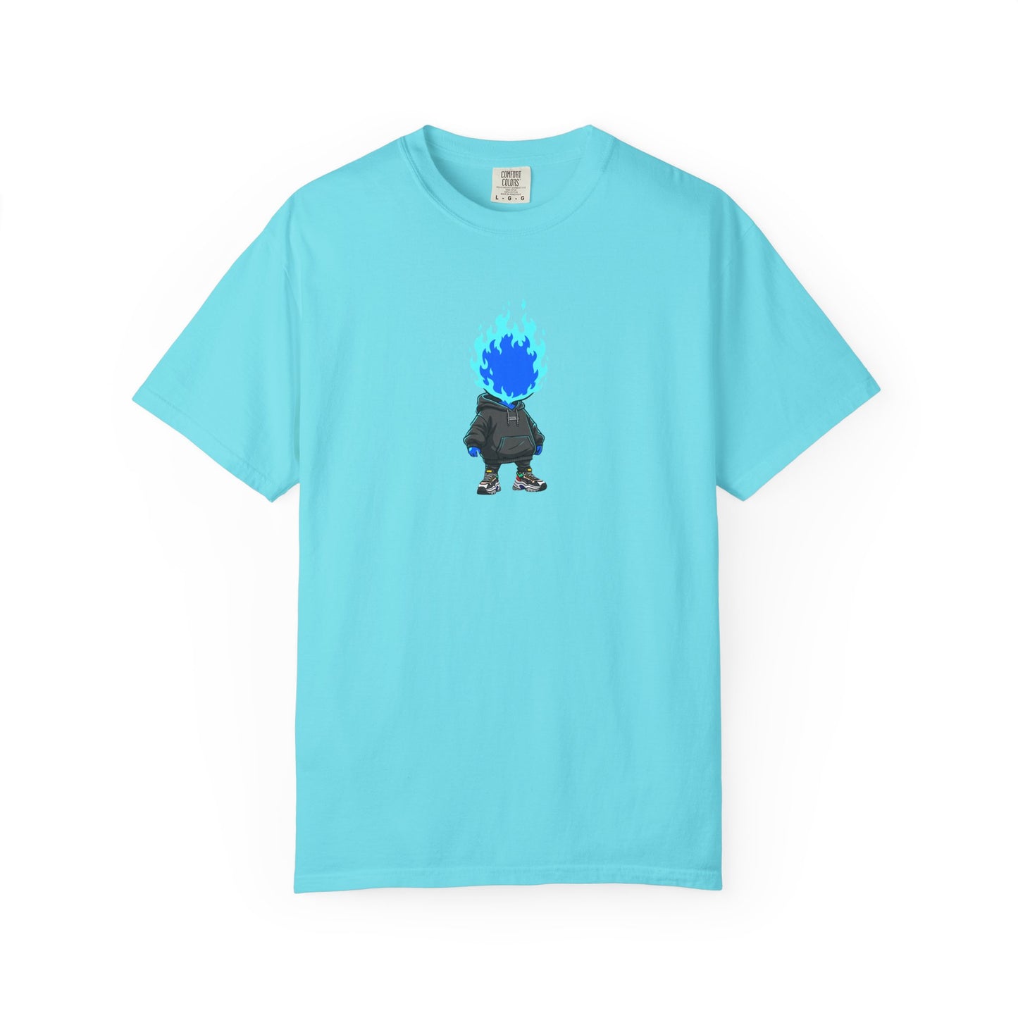 Chibi Hype Oversized T-Shirt – Blue Flame