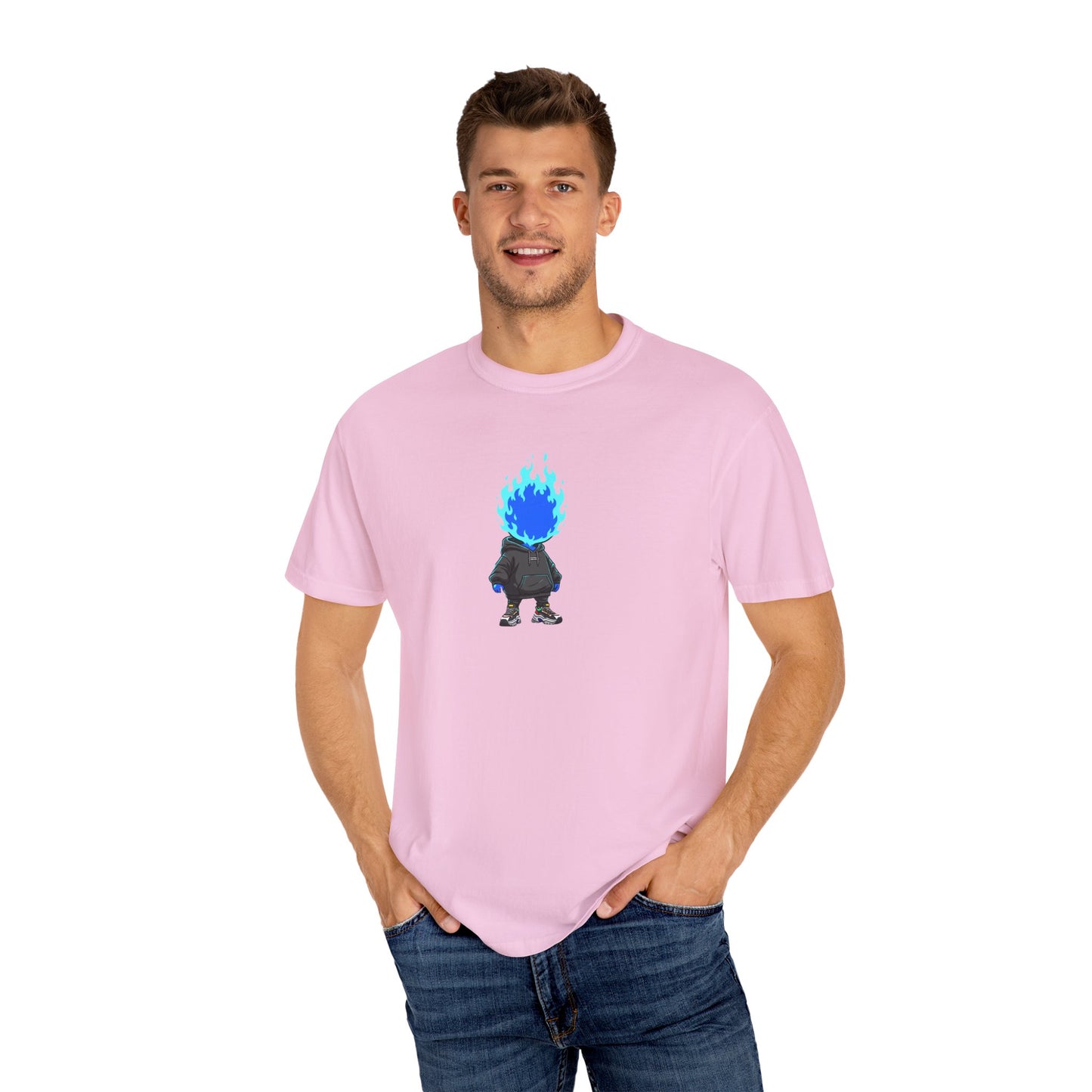 Chibi Hype Oversized T-Shirt – Blue Flame
