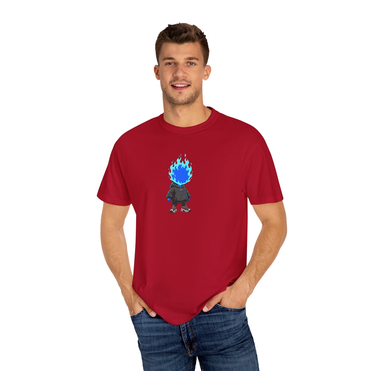 Chibi Hype Oversized T-Shirt – Blue Flame