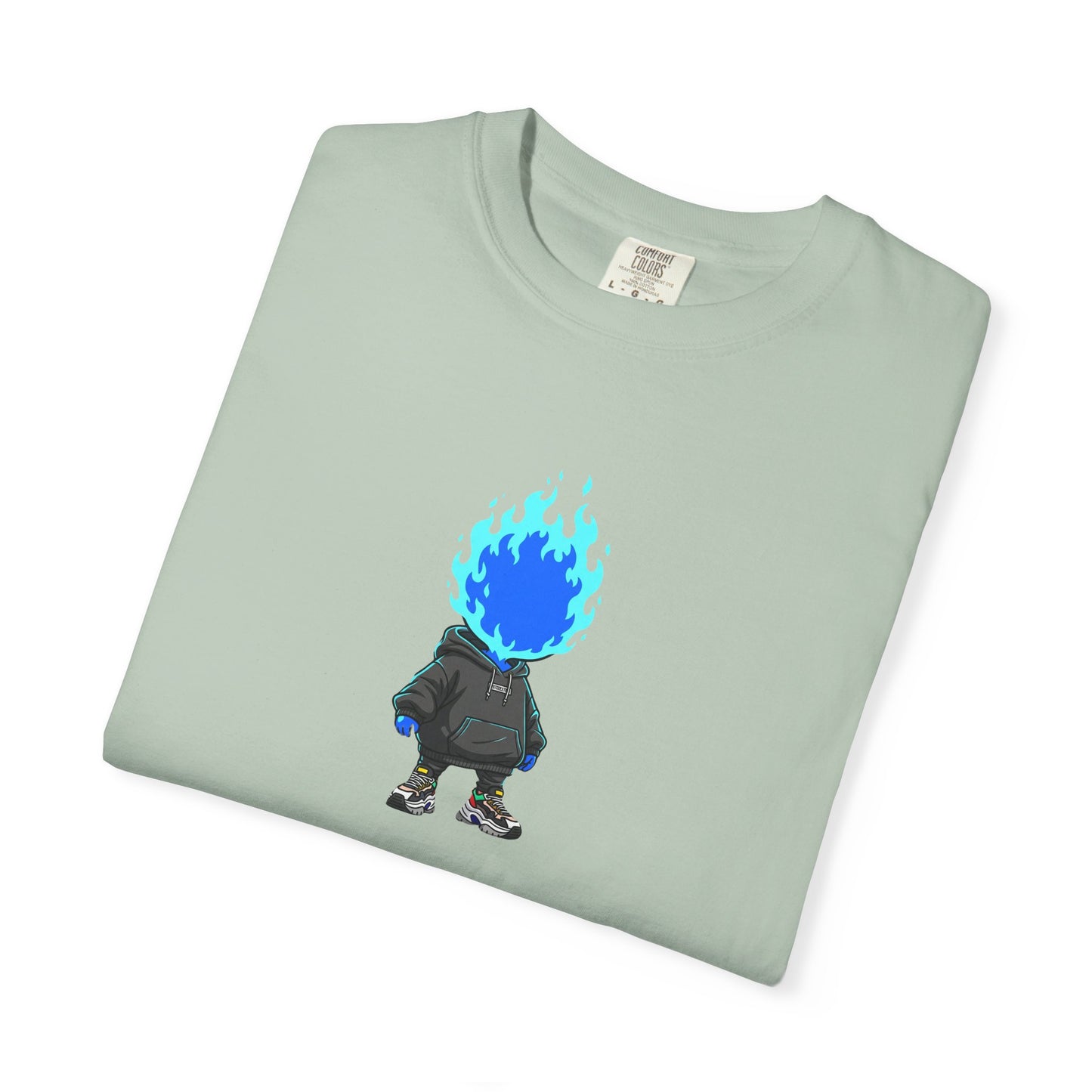 Chibi Hype Oversized T-Shirt – Blue Flame