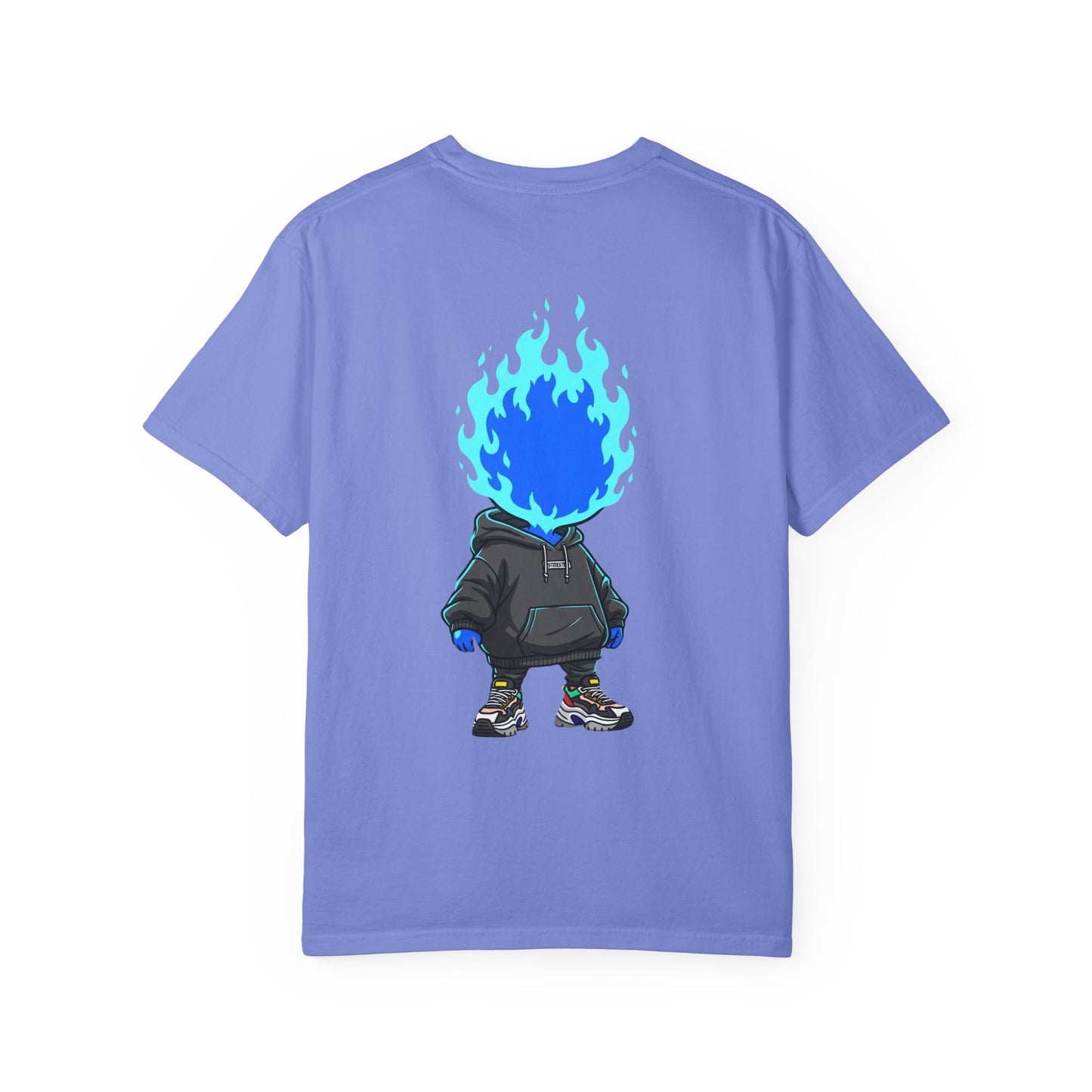 Chibi Hype Oversized T-Shirt – Blue Flame