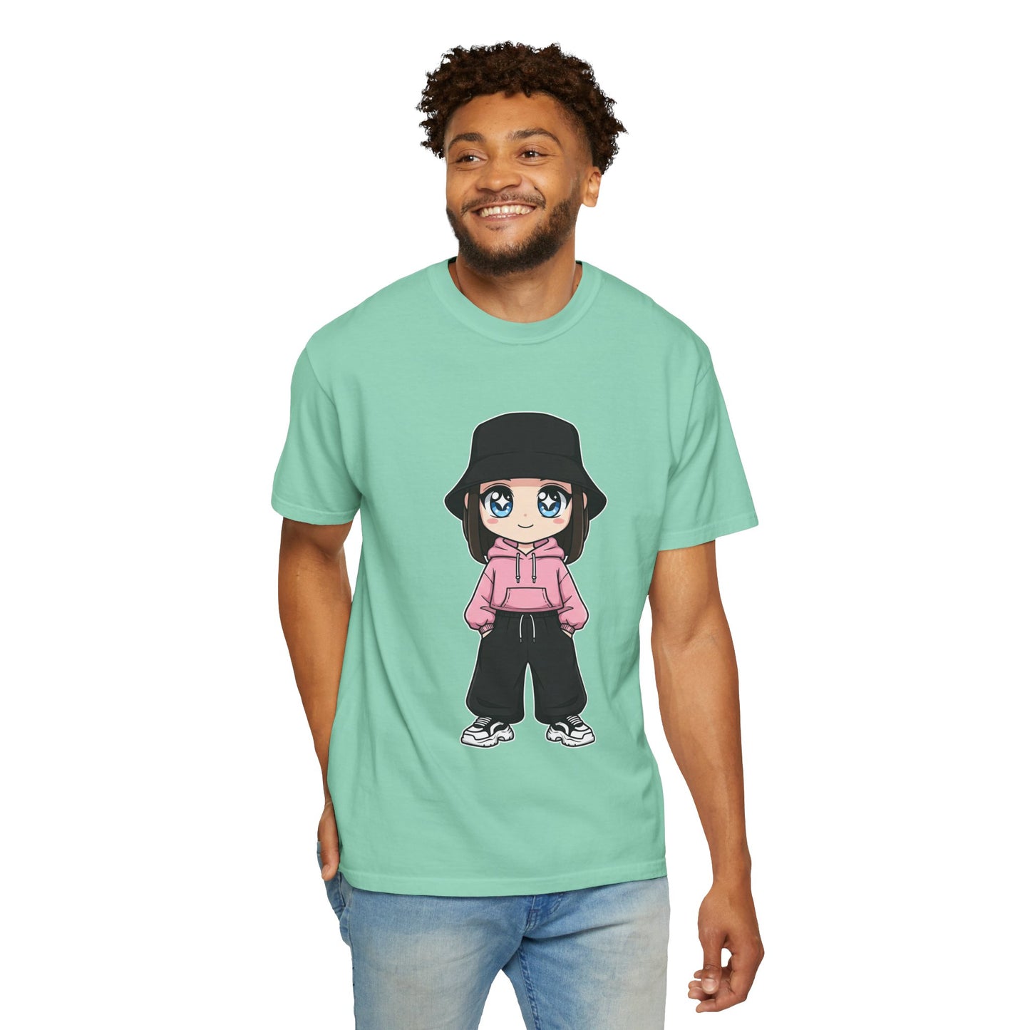 Chibi Hype Oversized T-Shirt – Cute Streetwear Chibi Girl