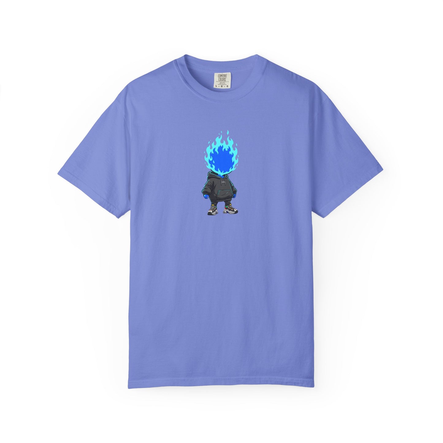 Chibi Hype Oversized T-Shirt – Blue Flame