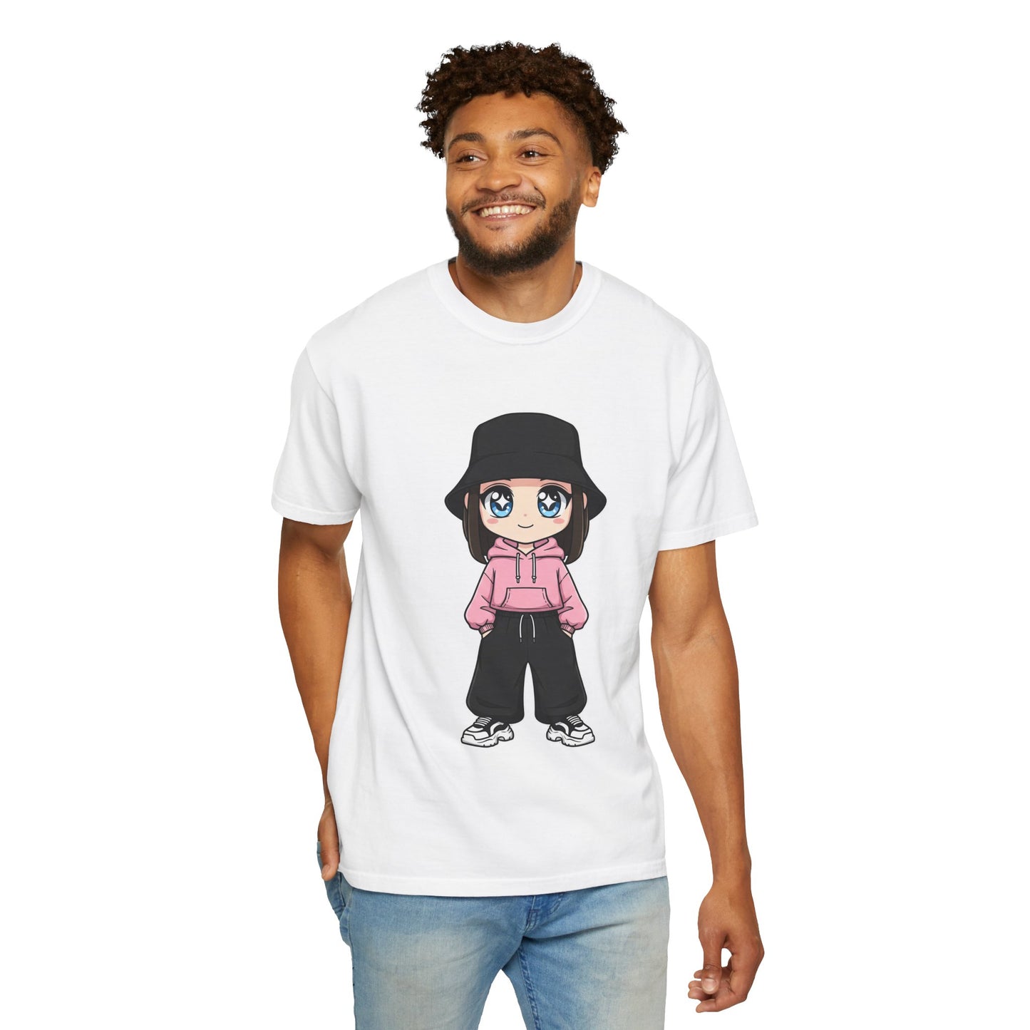 Chibi Hype Oversized T-Shirt – Cute Streetwear Chibi Girl