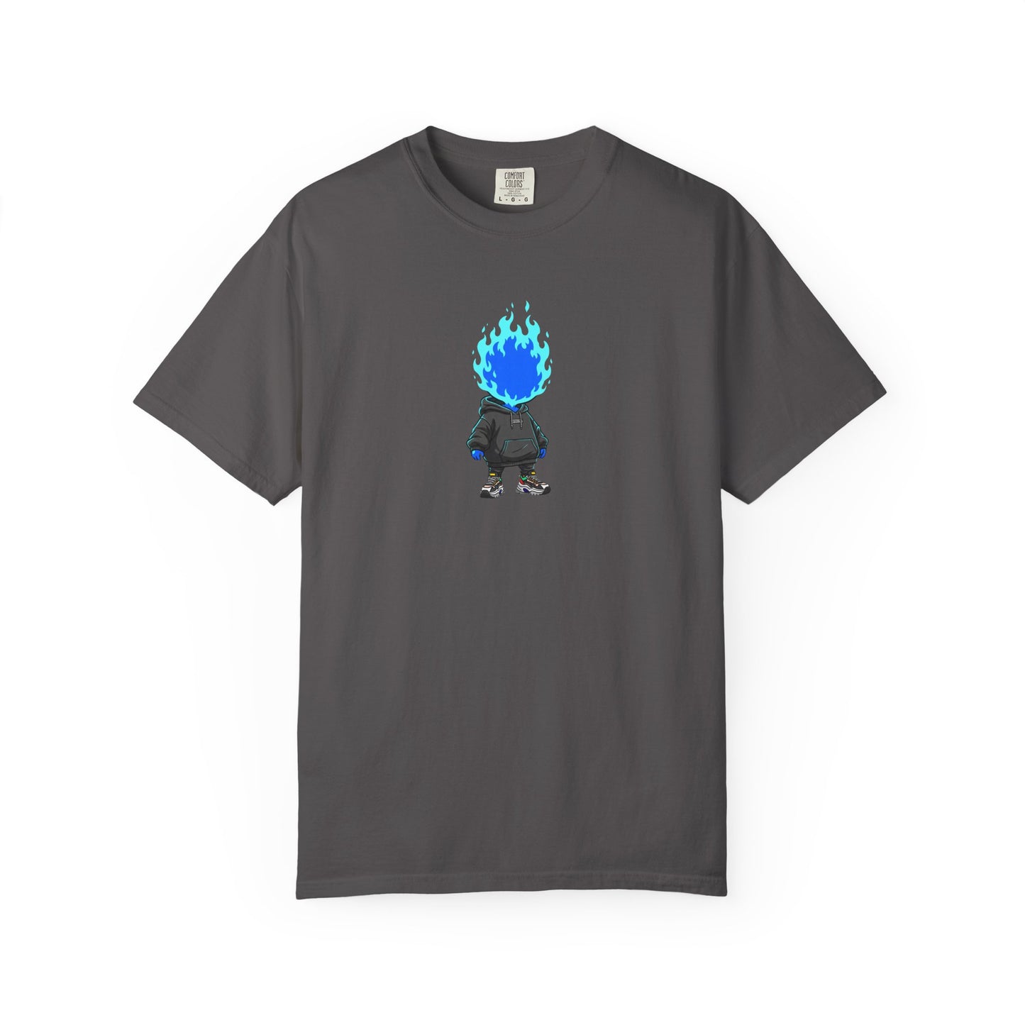 Chibi Hype Oversized T-Shirt – Blue Flame