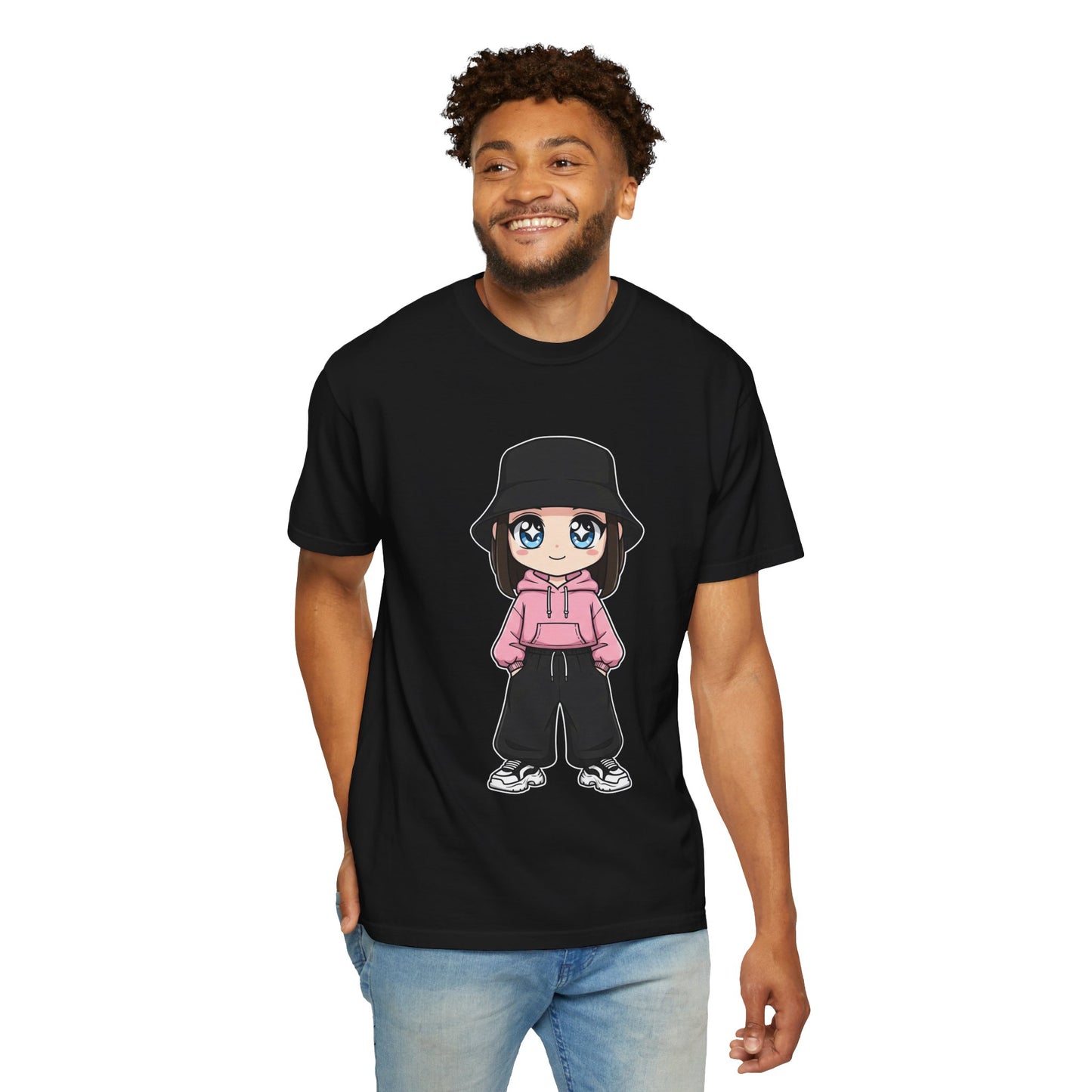 Chibi Hype Oversized T-Shirt – Cute Streetwear Chibi Girl