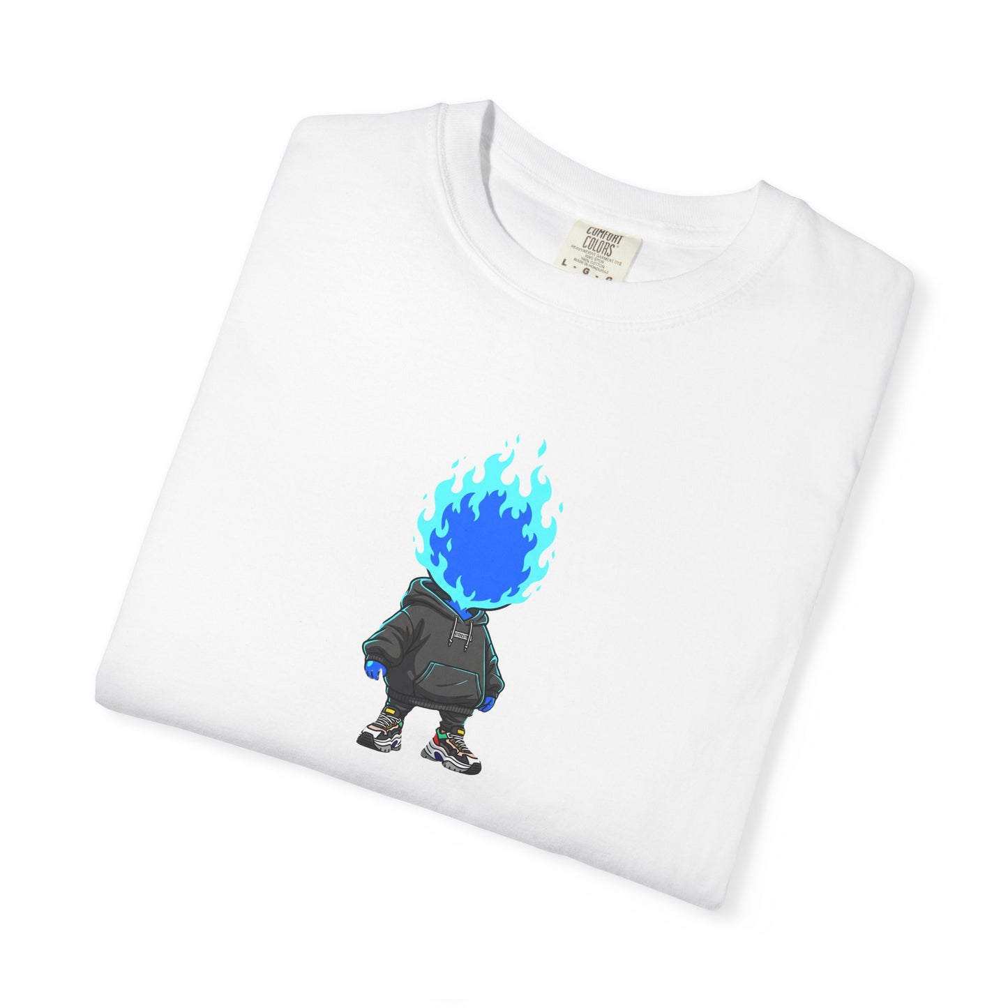 Chibi Hype Oversized T-Shirt – Blue Flame