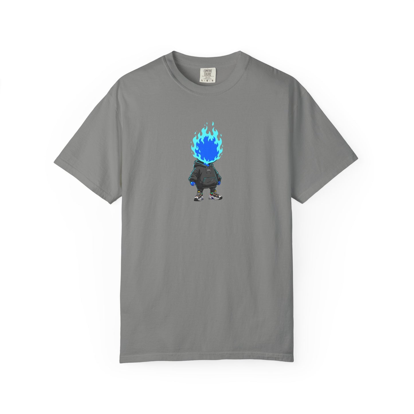 Chibi Hype Oversized T-Shirt – Blue Flame