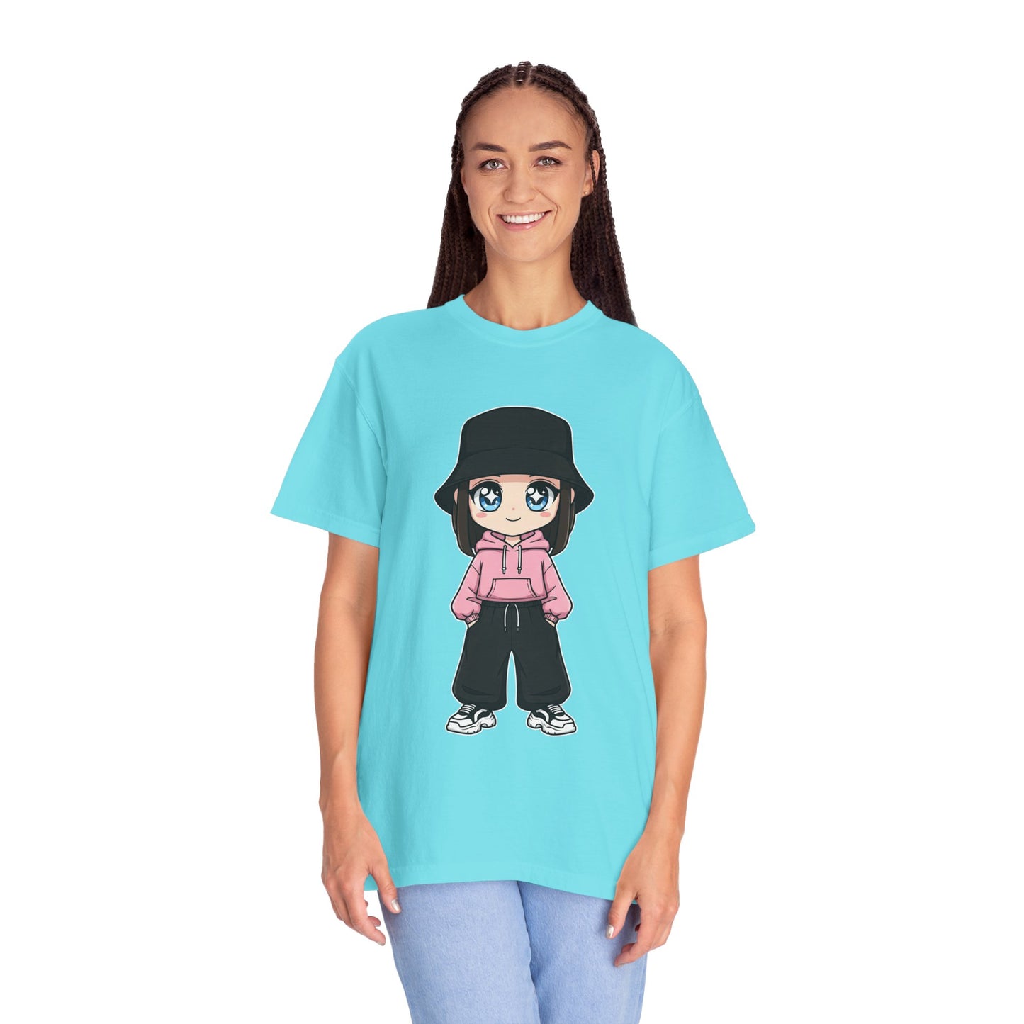 Chibi Hype Oversized T-Shirt – Cute Streetwear Chibi Girl