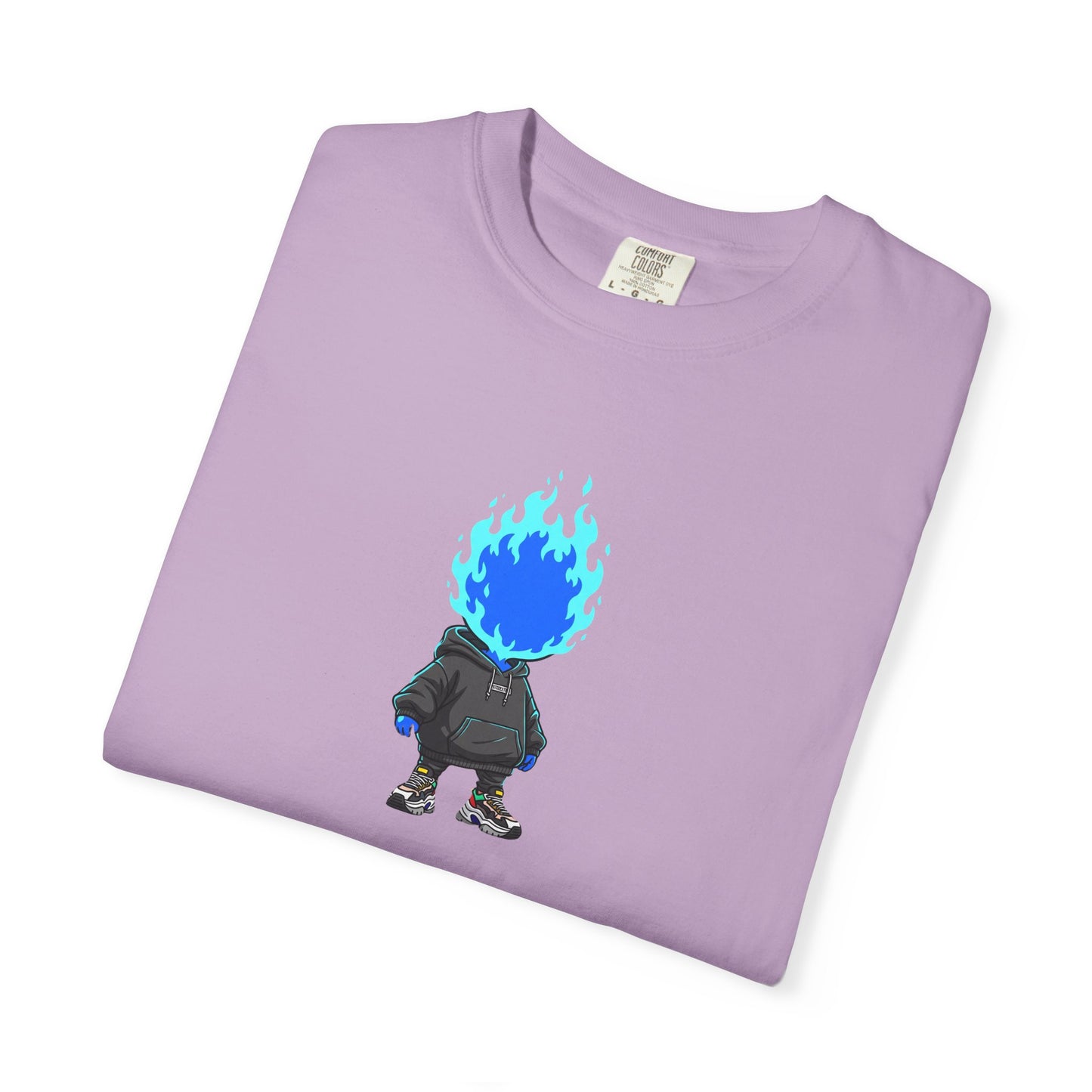 Chibi Hype Oversized T-Shirt – Blue Flame