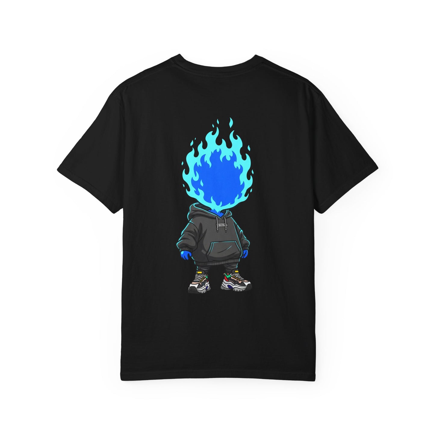 Chibi Hype Oversized T-Shirt – Blue Flame