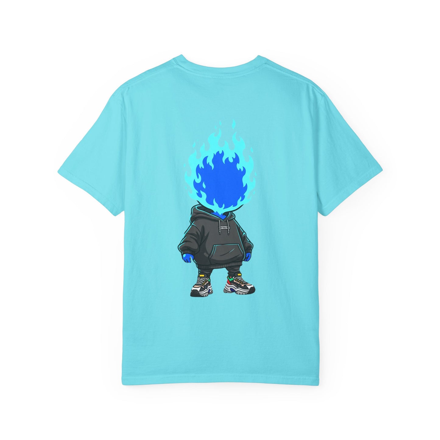 Chibi Hype Oversized T-Shirt – Blue Flame