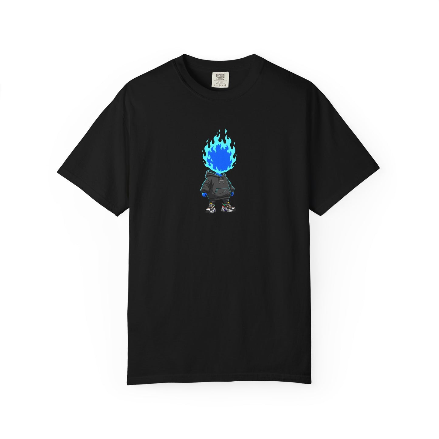 Chibi Hype Oversized T-Shirt – Blue Flame
