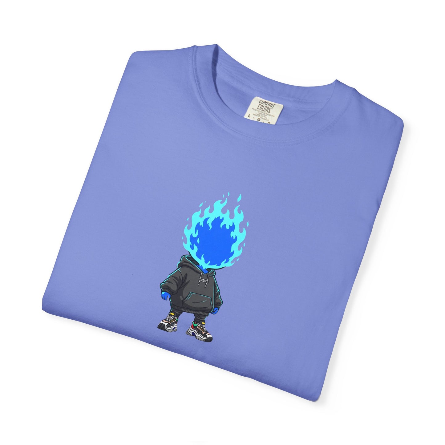 Chibi Hype Oversized T-Shirt – Blue Flame