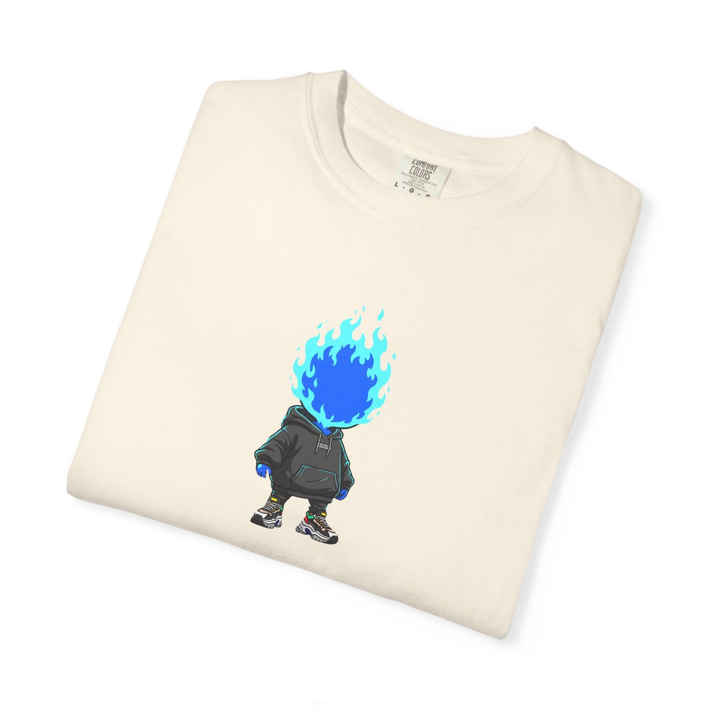 Chibi Hype Oversized T-Shirt – Blue Flame