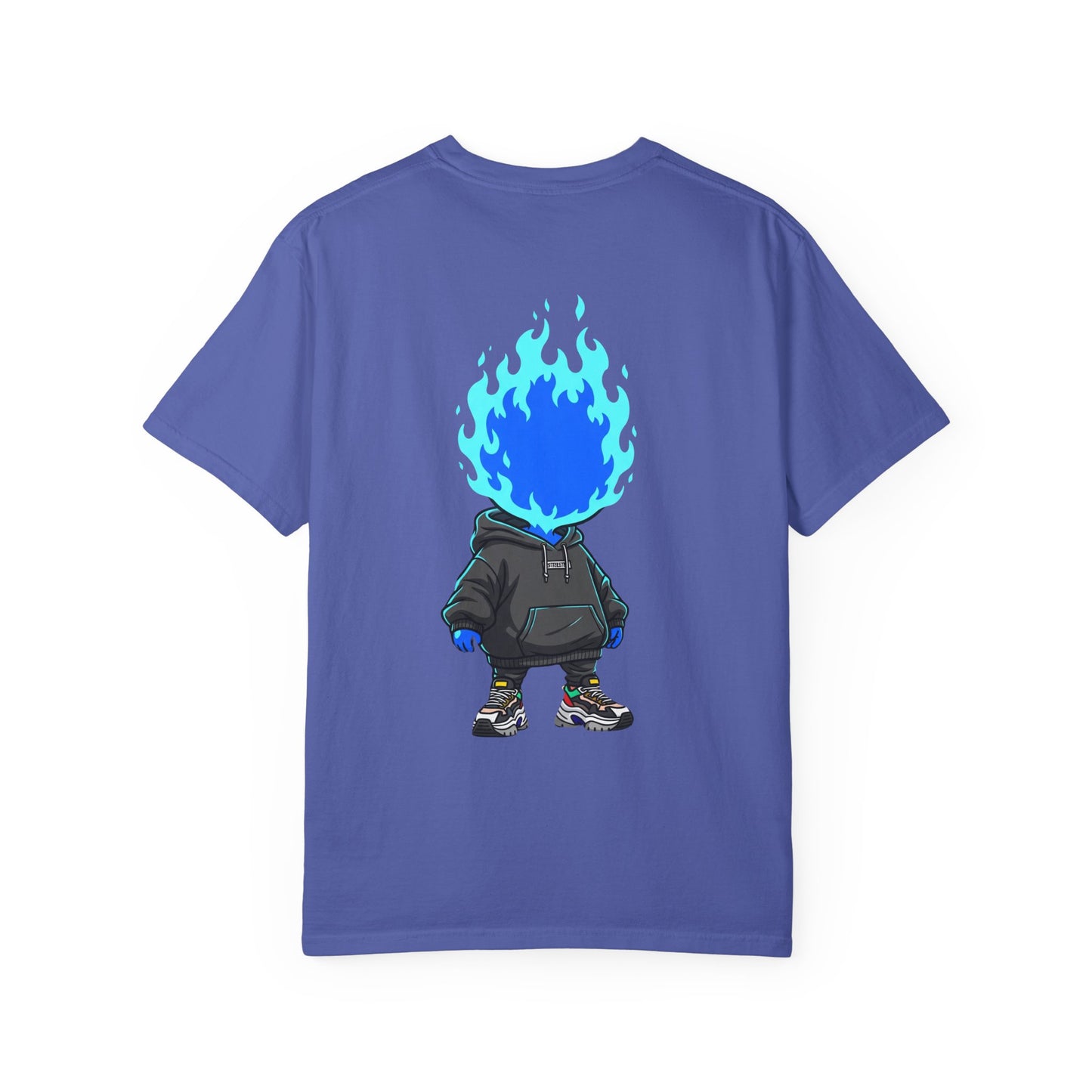 Chibi Hype Oversized T-Shirt – Blue Flame