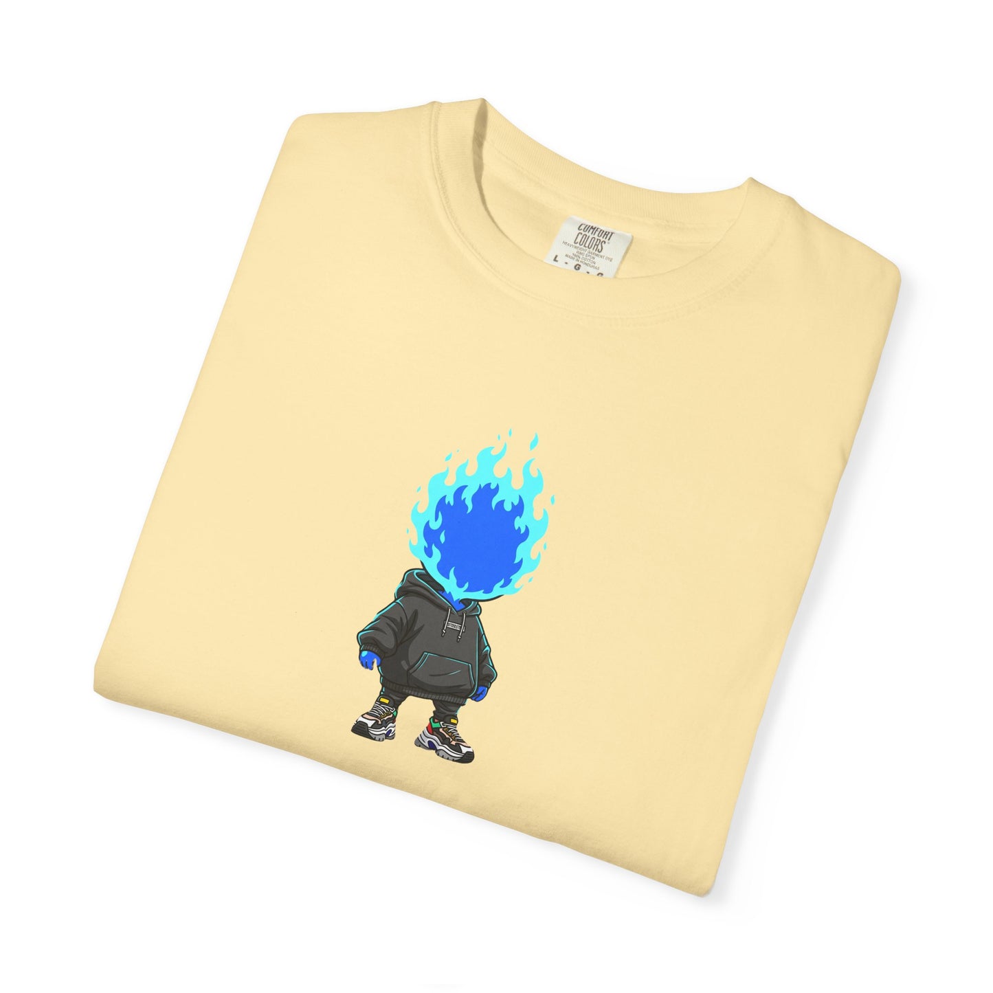 Chibi Hype Oversized T-Shirt – Blue Flame