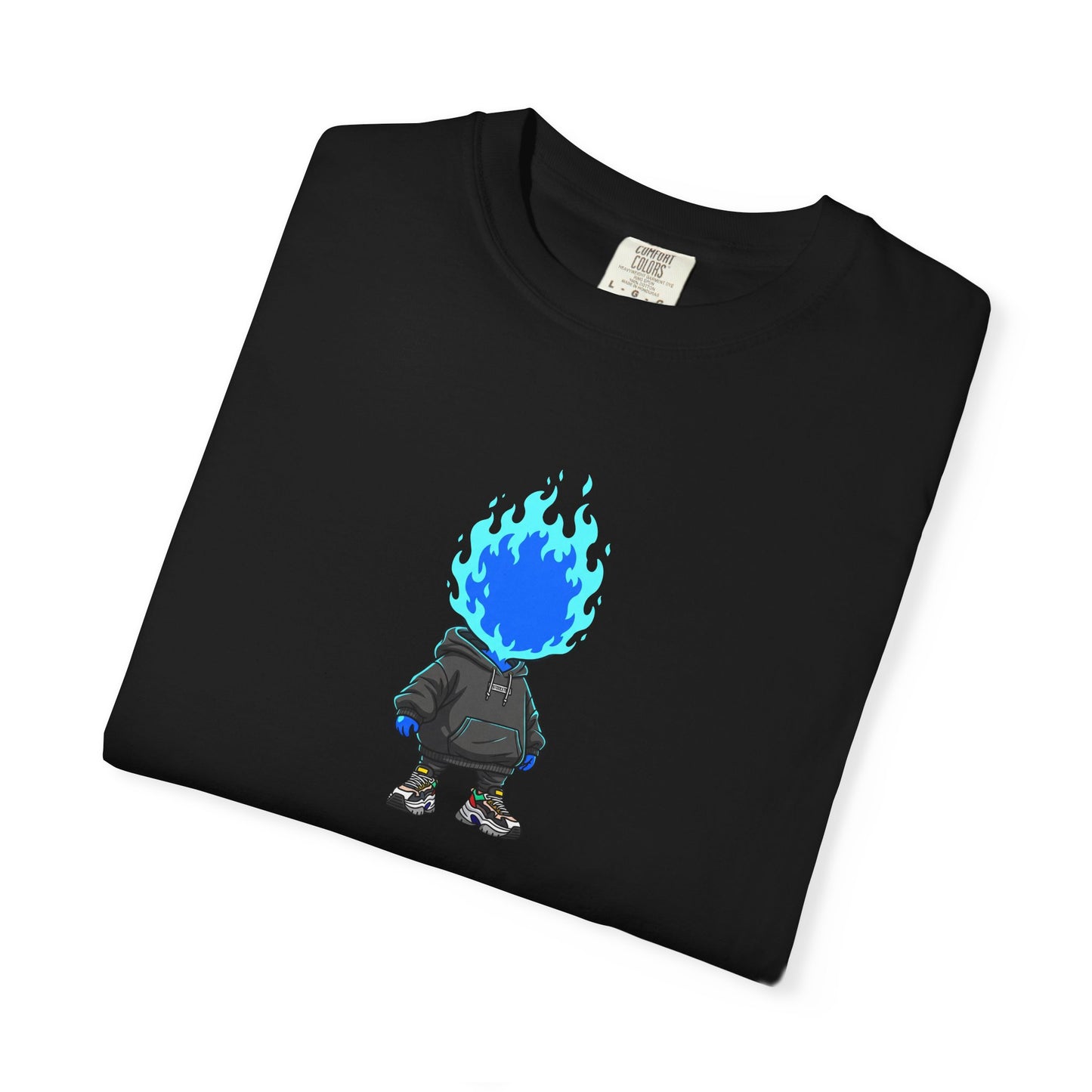 Chibi Hype Oversized T-Shirt – Blue Flame