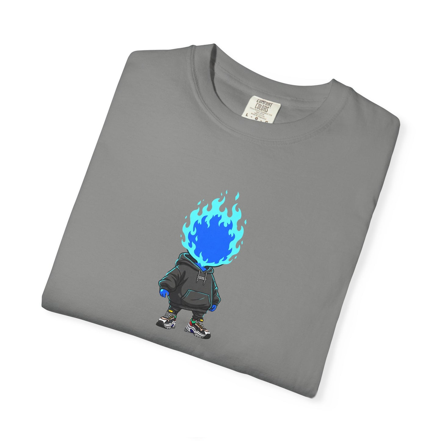 Chibi Hype Oversized T-Shirt – Blue Flame
