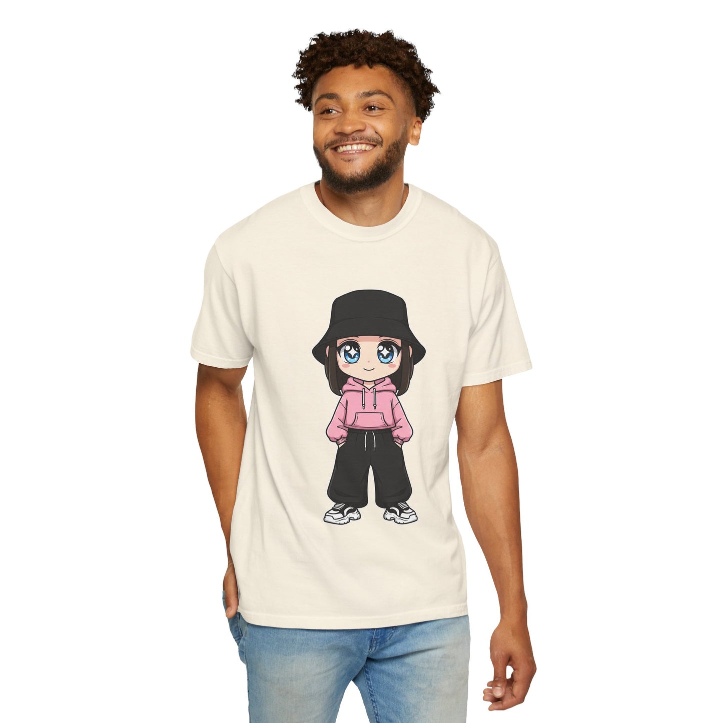 Chibi Hype Oversized T-Shirt – Cute Streetwear Chibi Girl
