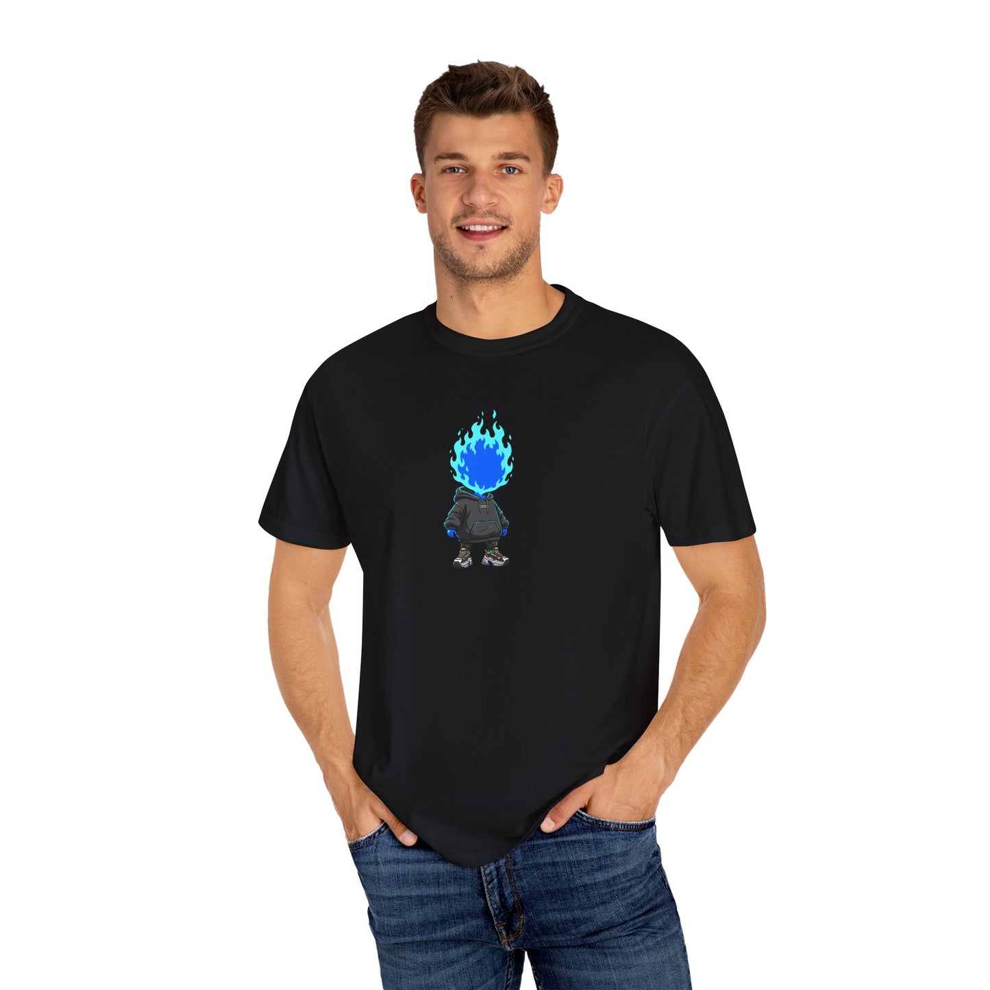 Chibi Hype Oversized T-Shirt – Blue Flame