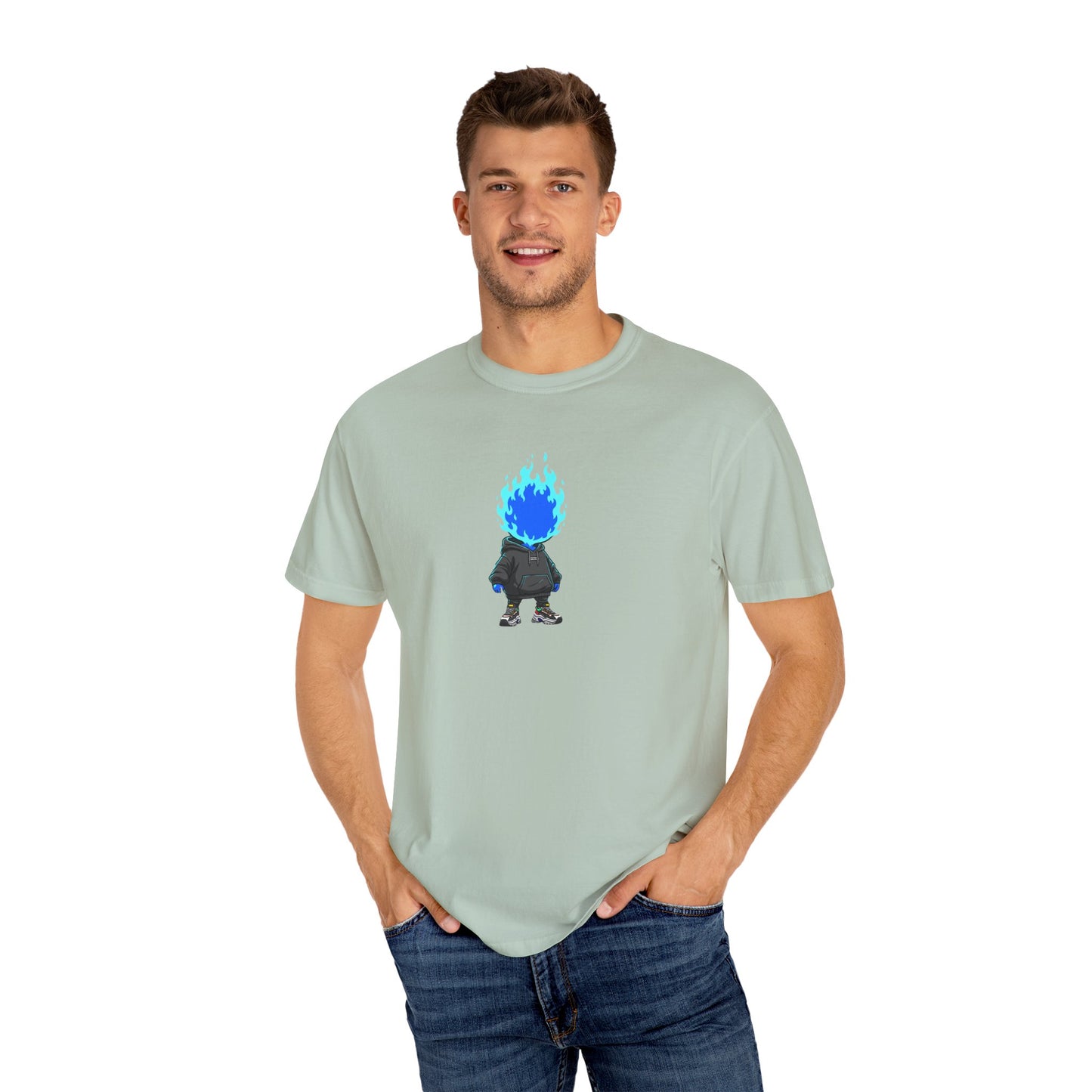 Chibi Hype Oversized T-Shirt – Blue Flame