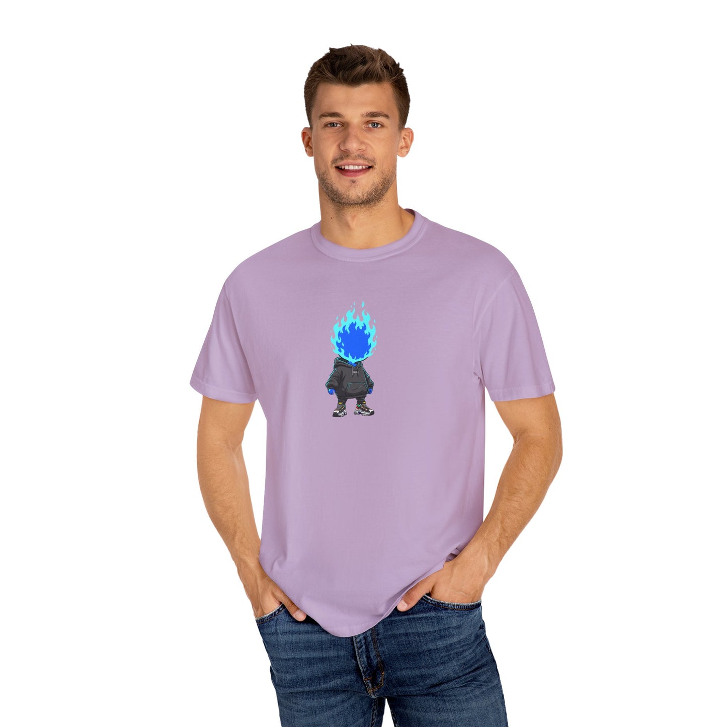 Chibi Hype Oversized T-Shirt – Blue Flame