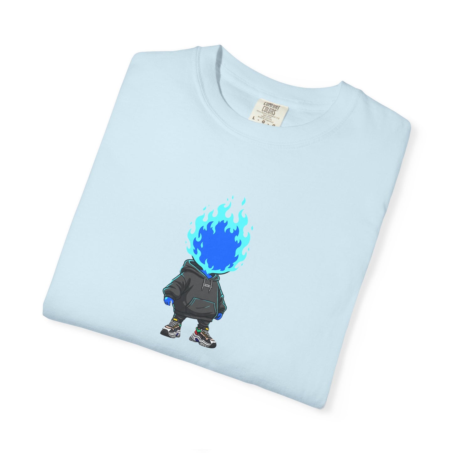 Chibi Hype Oversized T-Shirt – Blue Flame