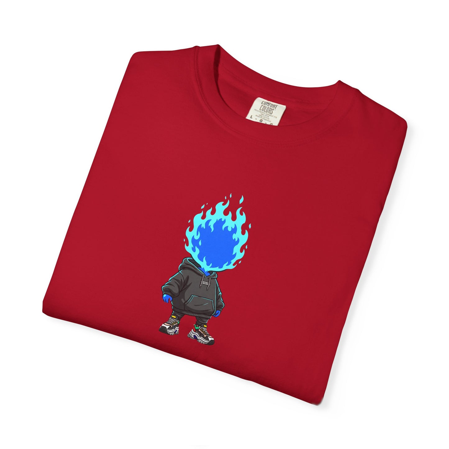 Chibi Hype Oversized T-Shirt – Blue Flame