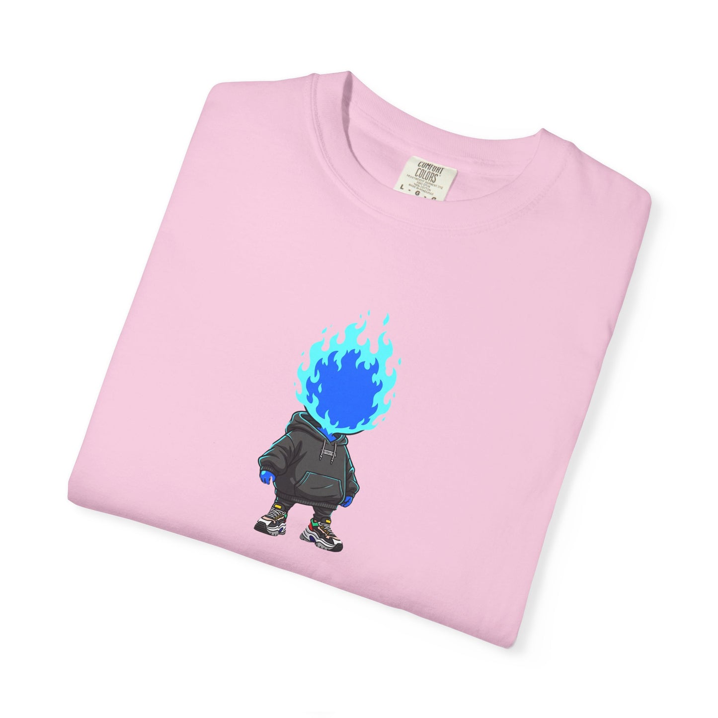 Chibi Hype Oversized T-Shirt – Blue Flame