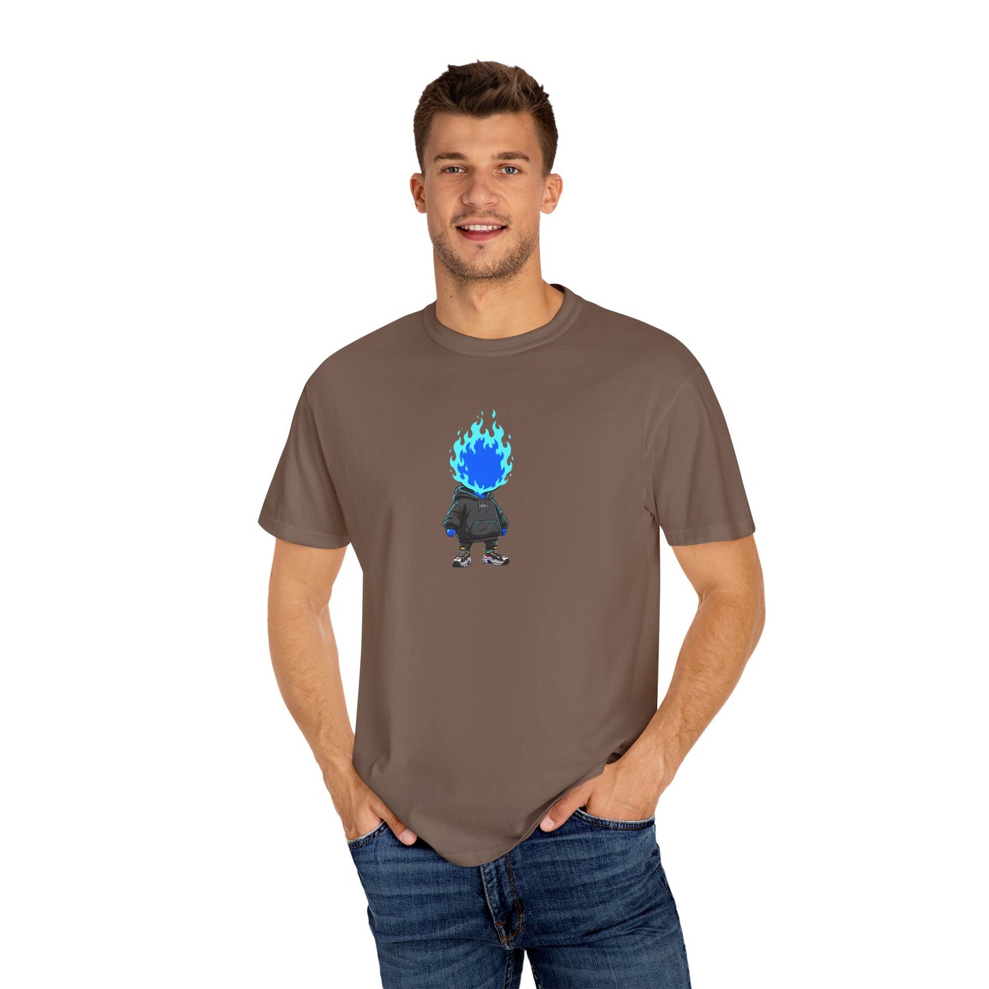 Chibi Hype Oversized T-Shirt – Blue Flame