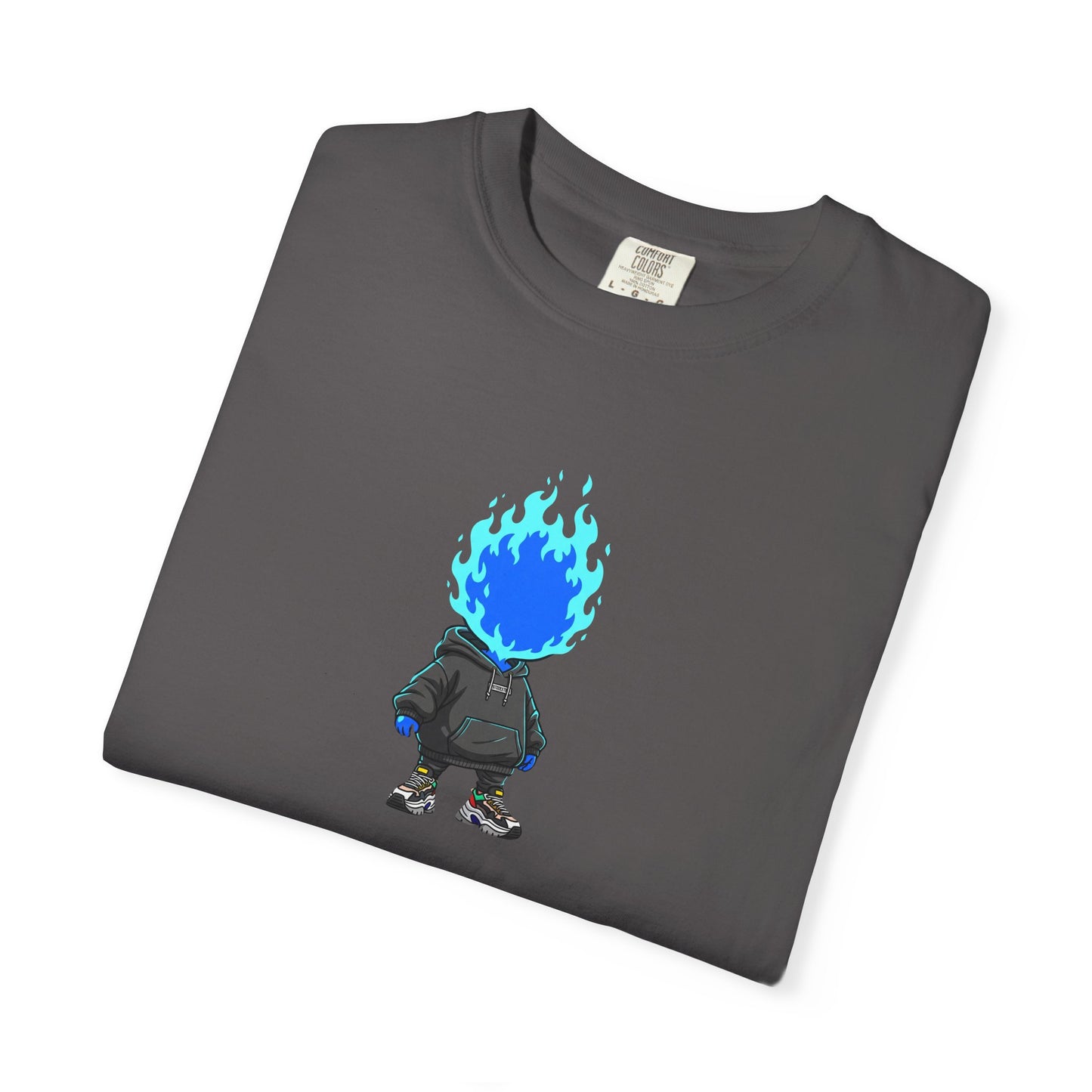 Chibi Hype Oversized T-Shirt – Blue Flame