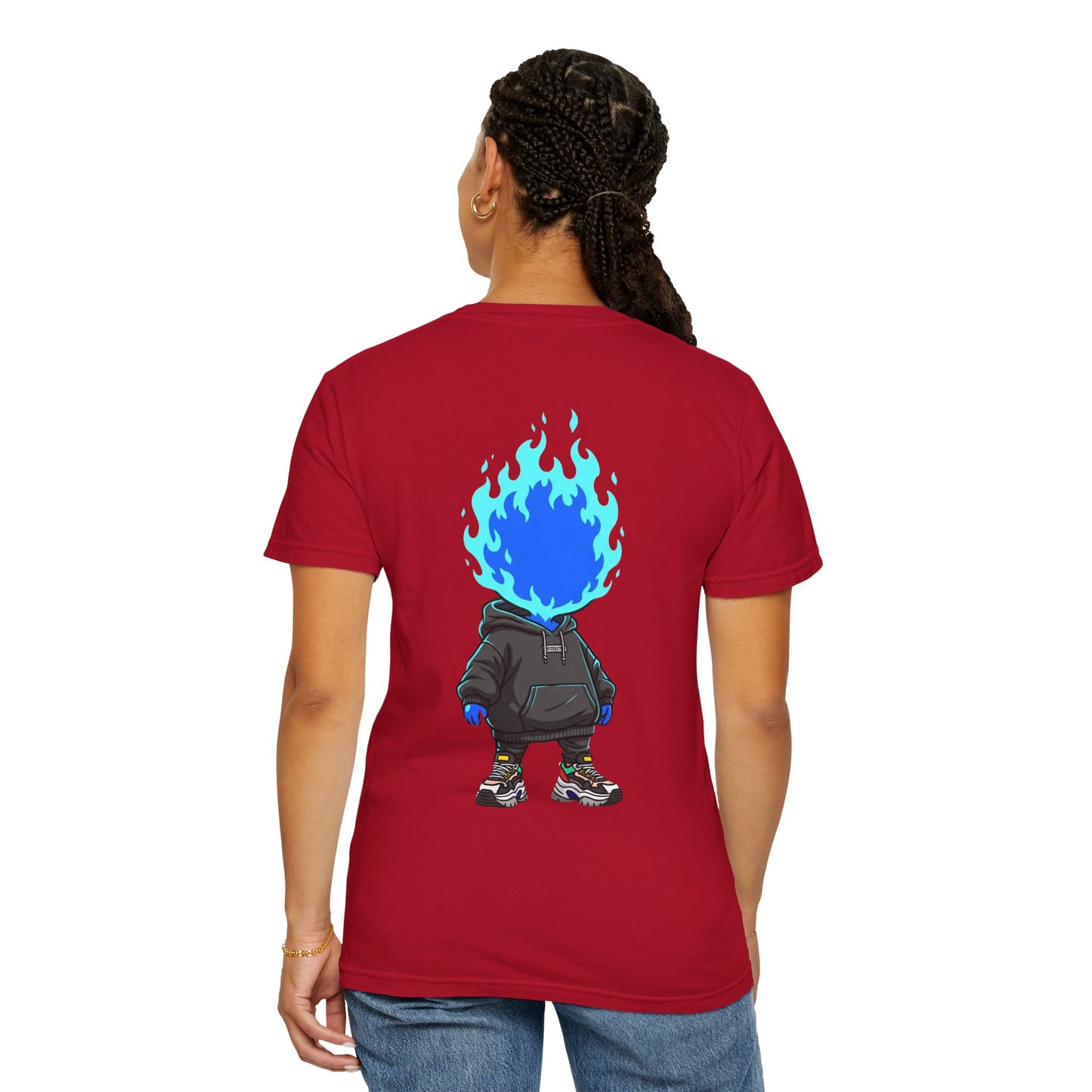 Chibi Hype Oversized T-Shirt – Blue Flame
