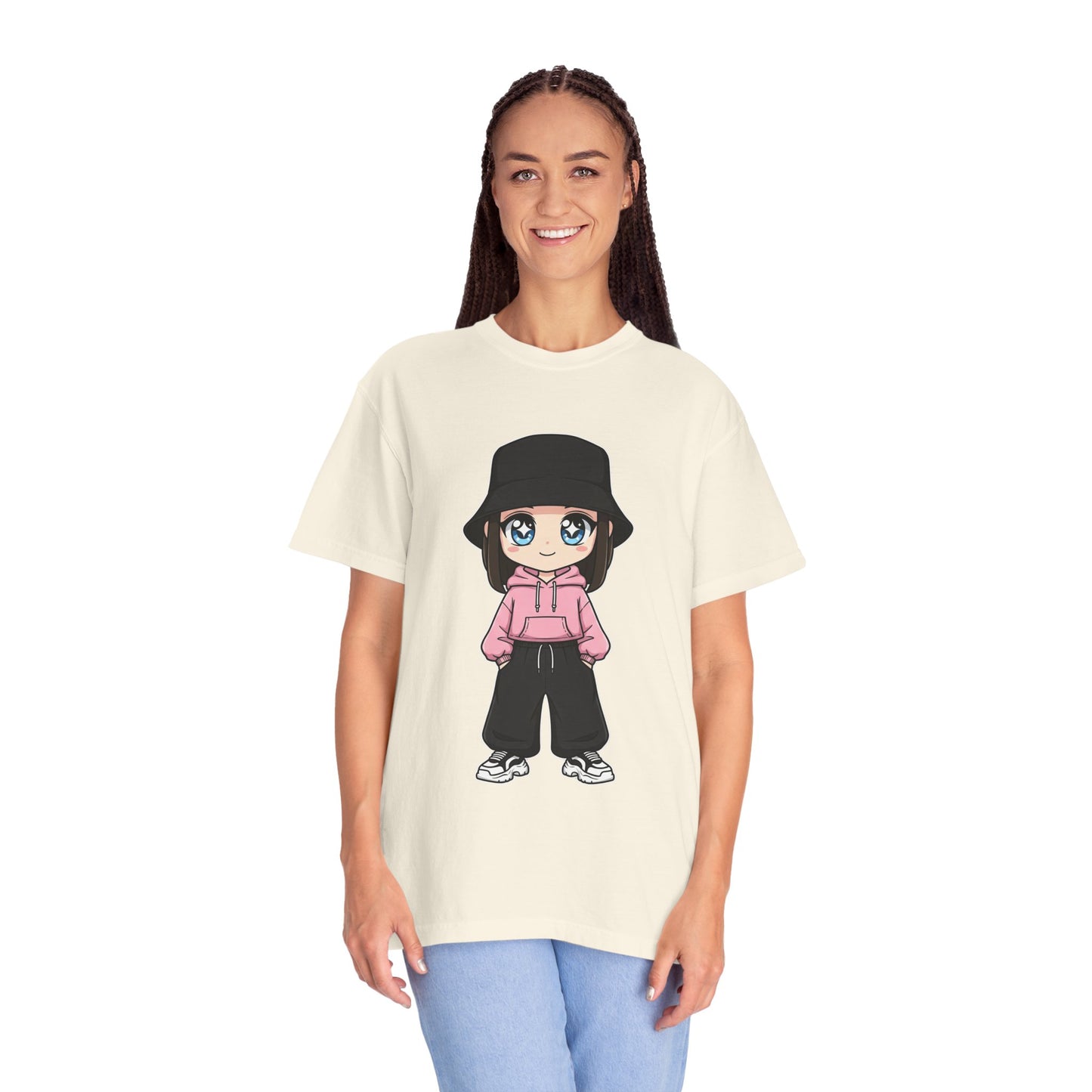 Chibi Hype Oversized T-Shirt – Cute Streetwear Chibi Girl