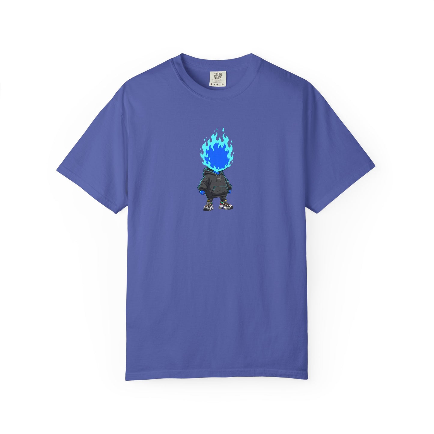 Chibi Hype Oversized T-Shirt – Blue Flame